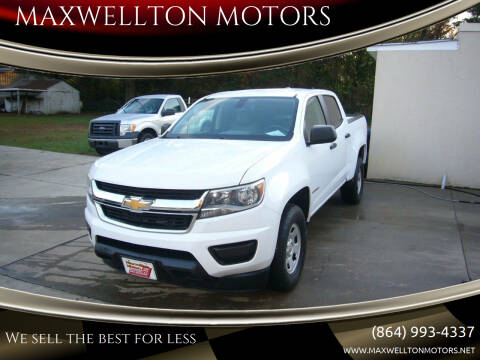 2016 Chevrolet Colorado for sale at MAXWELLTON MOTORS in Greenwood SC