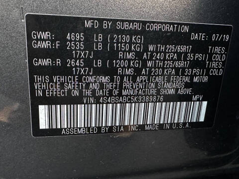 2019 Subaru Outback 2.5i