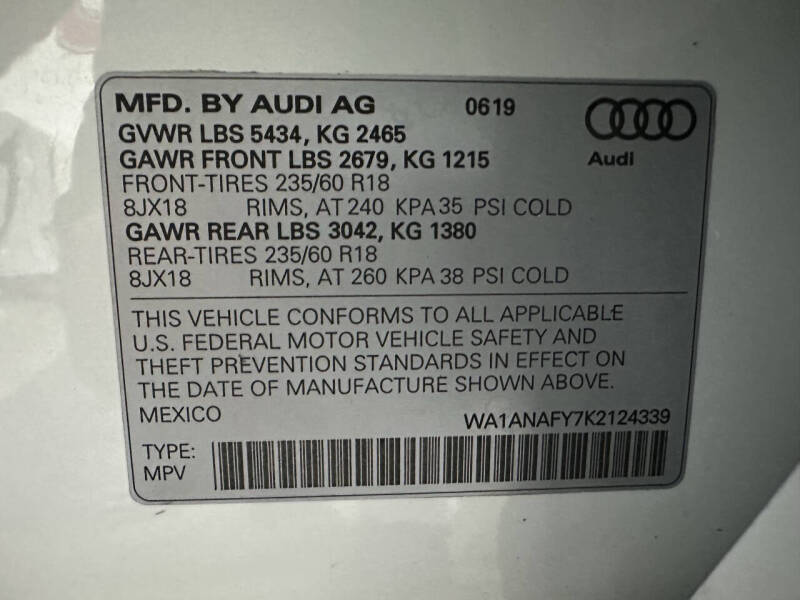 2019 Audi Q5 quattro Premium 45 TFSI