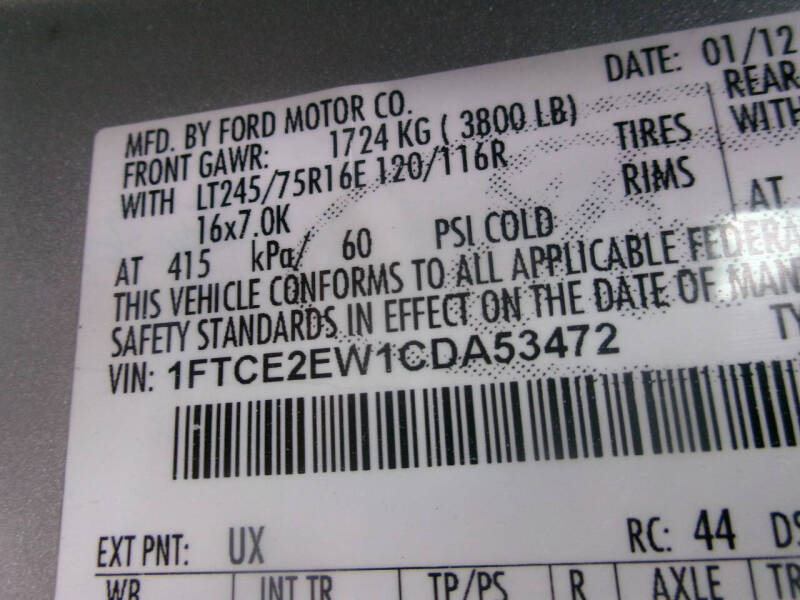 2012 Ford E-Series E-250