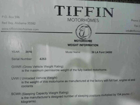 2016 Tiffin Allegro Open Road 36LA