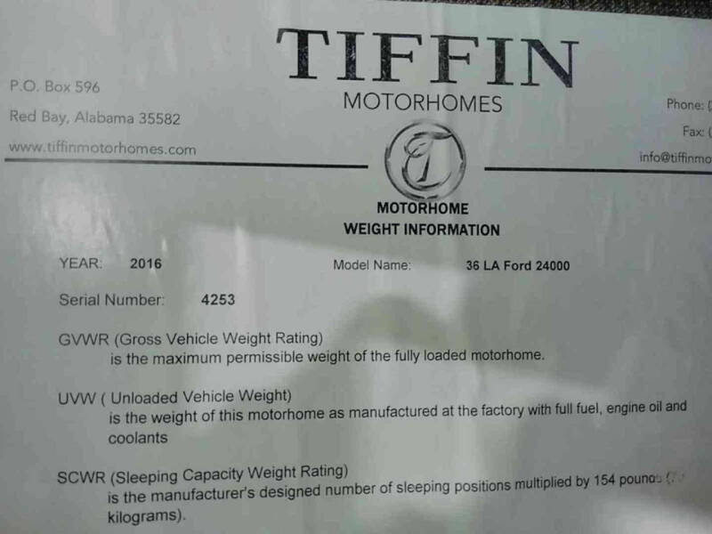 2016 Tiffin Allegro Open Road 36LA