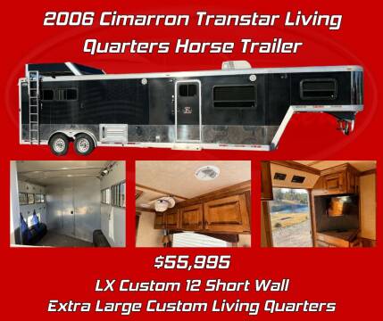 2006 Cimarron Transtar Living Quarters Horse for sale at Badlands Brokers in Rapid City SD