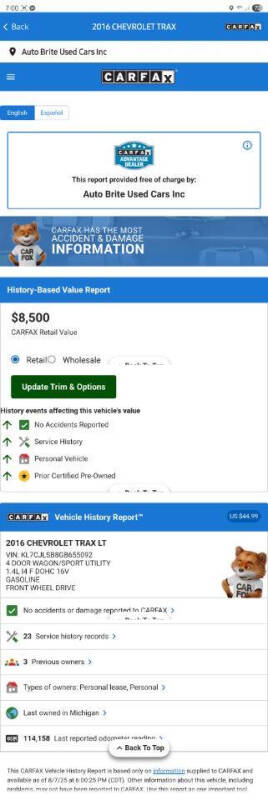 2016 Chevrolet Trax LT