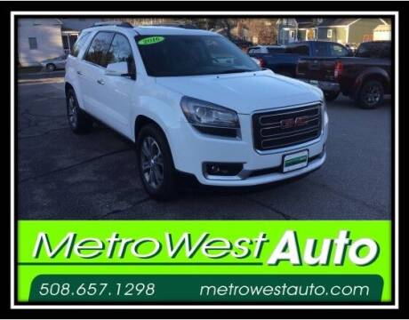 2016 GMC Acadia for sale at Metro West Auto in Bellingham MA