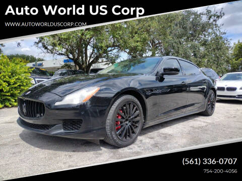 2016 Maserati Quattroporte for sale at Auto World US Corp in Plantation FL