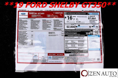 2019 Ford Mustang Shelby GT350