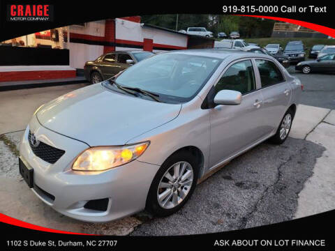 2010 Toyota Corolla for sale at CRAIGE MOTOR CO in Durham NC