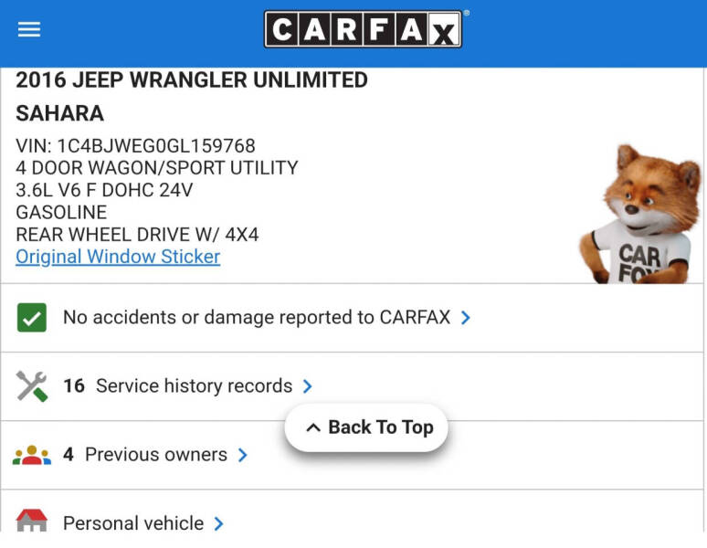 2016 Jeep Wrangler Unlimited Sahara