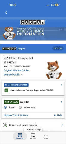 2013 Ford Escape SEL