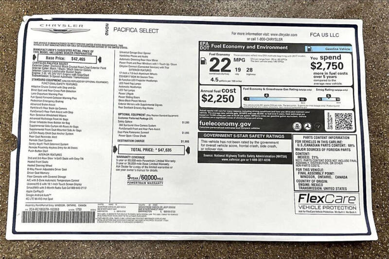 2026 Chrysler Pacifica Select