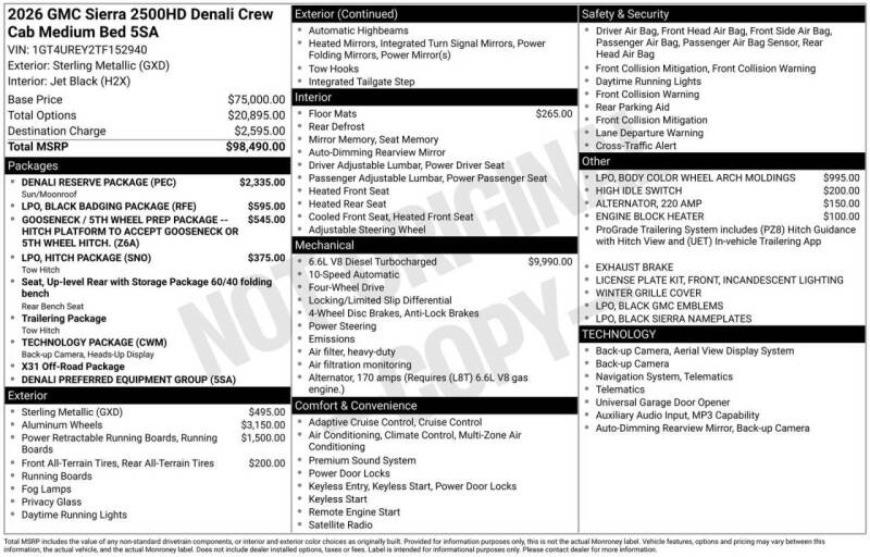 2026 GMC Sierra 2500HD