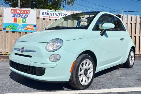 2017 FIAT 500c for sale at ALWAYSSOLD123 INC in Fort Lauderdale FL