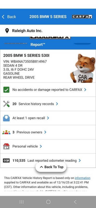 2005 BMW 5 Series 530i