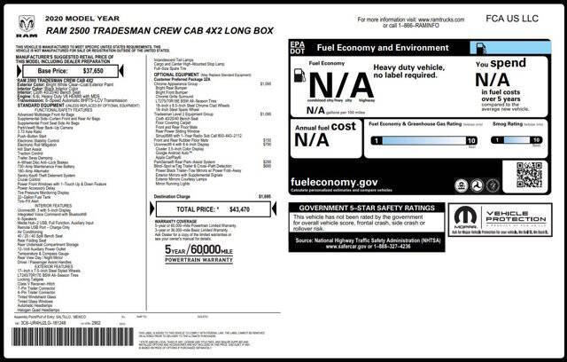 2020 RAM 2500 Tradesman