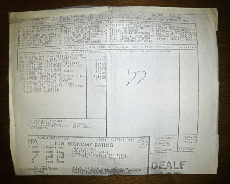 1985 Oldsmobile Toronado Brougham