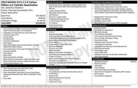 2024 Mazda CX-5 2.5 S Carbon Edition