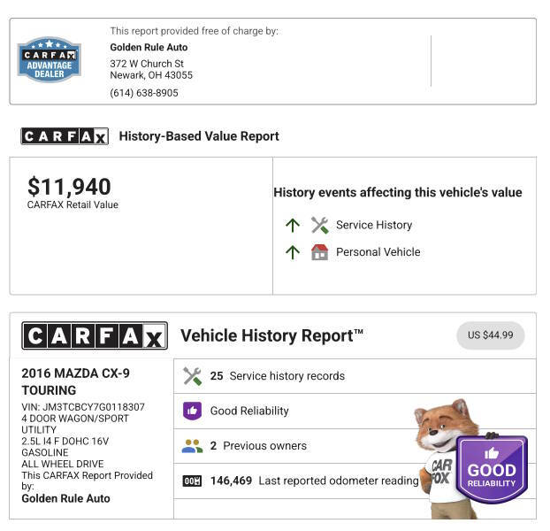 2016 Mazda CX-9 Touring