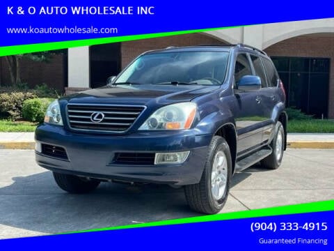 2004 Lexus GX 470 for sale at K & O AUTO WHOLESALE INC in Jacksonville FL