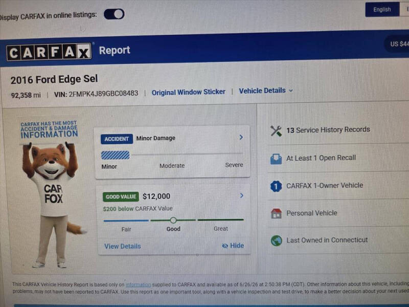 2016 Ford Edge SEL