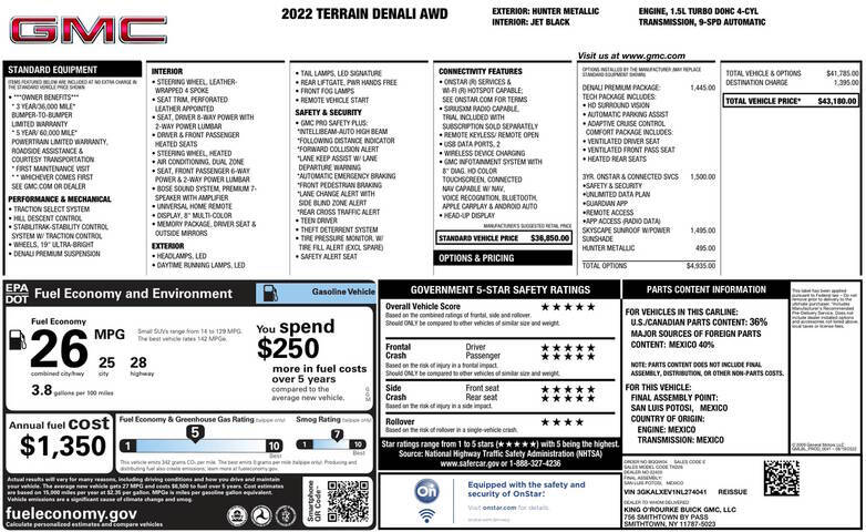 2022 GMC Terrain Denali