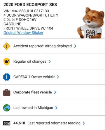 2020 Ford EcoSport SES