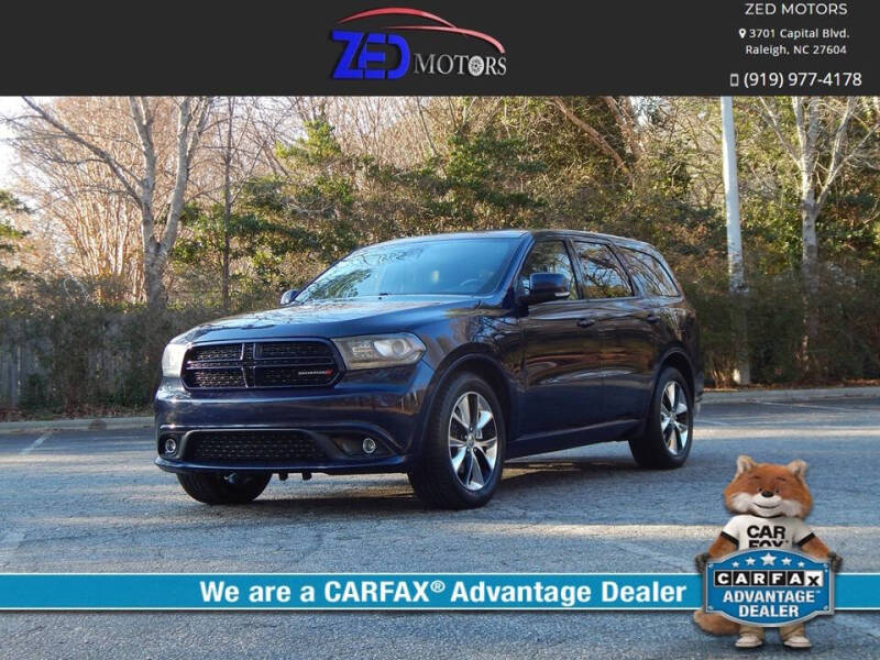 2014 Dodge Durango for sale at Zed Motors in Raleigh NC