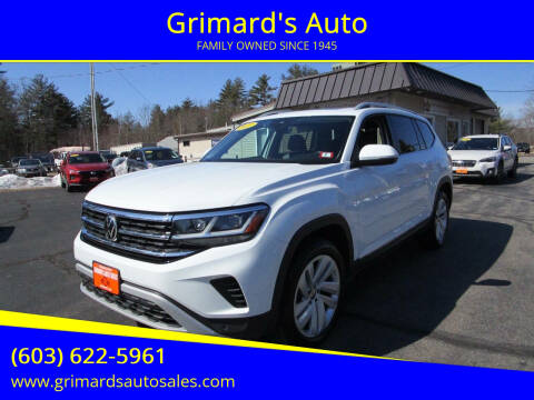 2021 Volkswagen Atlas for sale at Grimard's Auto in Hooksett NH
