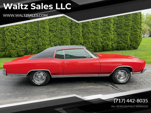 1972 Chevrolet Monte Carlo for sale at Waltz Sales LLC in Gap PA