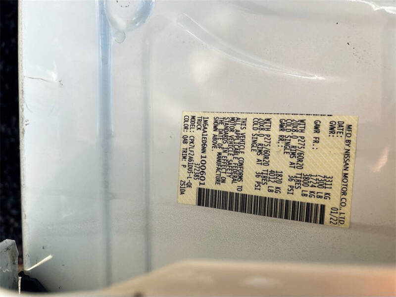 2022 Nissan Titan Platinum Reserve