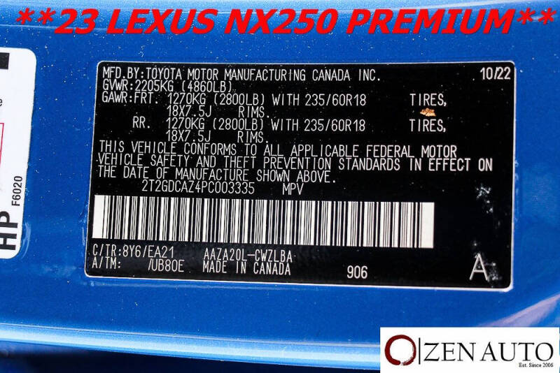 2023 Lexus NX 250 Premium
