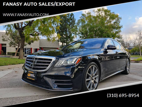 2018 Mercedes-Benz S-Class for sale at FANASY AUTO SALES/EXPORT in Yorba Linda CA