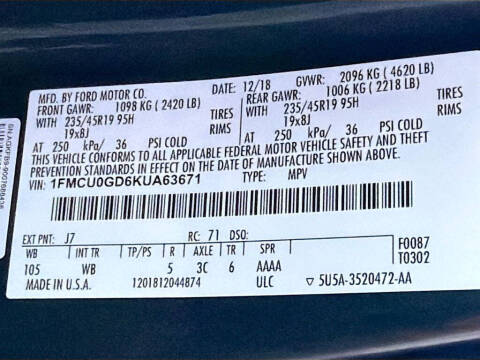 2019 Ford Escape SE
