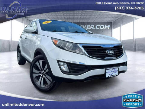 2011 Kia Sportage for sale at Unlimited Auto Sales in Denver CO