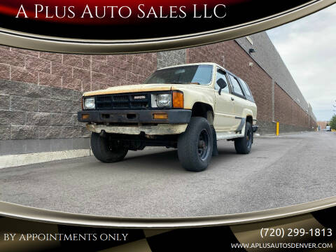 1985 Toyota 4Runner for sale at A Plus Auto Sales LLC in Denver CO