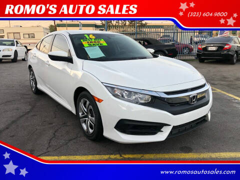 2016 Honda Civic for sale at ROMO'S AUTO SALES in Los Angeles CA