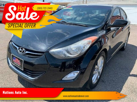 2012 Hyundai Elantra for sale at Nations Auto Inc. in Denver CO