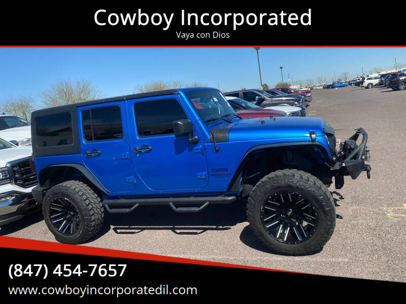 2015 Jeep Wrangler Unlimited for sale at Cowboy Incorporated in Waukegan IL