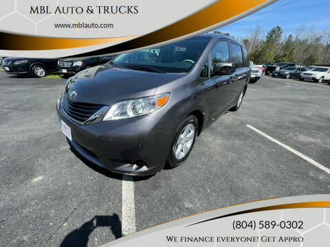 2011 Toyota Sienna for sale at MBL Auto & TRUCKS in Woodford VA