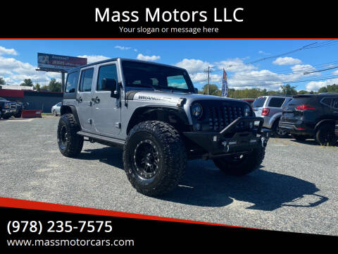 2016 Jeep Wrangler Unlimited for sale at Mass Motors LLC in Worcester MA