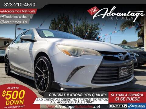 2016 Toyota Camry for sale at ADVANTAGE AUTO SALES INC in Bell CA