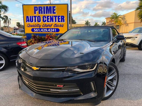 2018 Chevrolet Camaro for sale at PRIME AUTO CENTER in Palm Springs FL