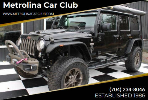 2017 Jeep Wrangler Unlimited for sale at Metrolina Car Club in Stallings NC