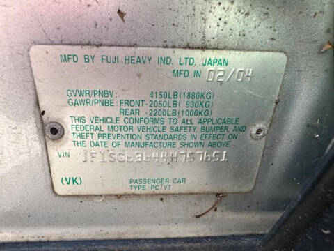 2004 Subaru Forester X