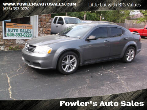 2013 Dodge Avenger for sale at Fowler's Auto Sales in Pacific MO