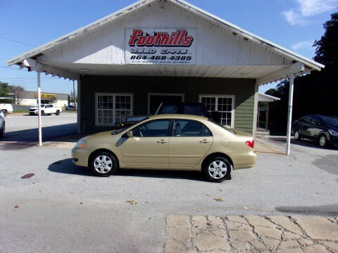 2008 Toyota Corolla for sale at Foothills Used Cars LLC in Campobello SC