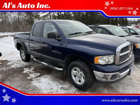 2002 Dodge Ram 1500 for sale at Al's Auto Inc. in Bruce Crossing MI