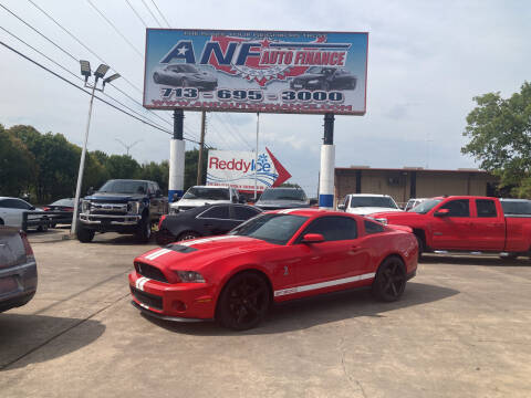 2012 Ford Shelby GT500 for sale at ANF AUTO FINANCE in Houston TX