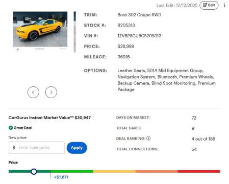 2012 Ford Mustang Boss 302