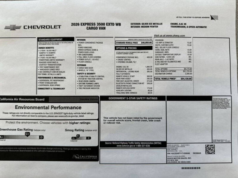 2026 Chevrolet Express 3500